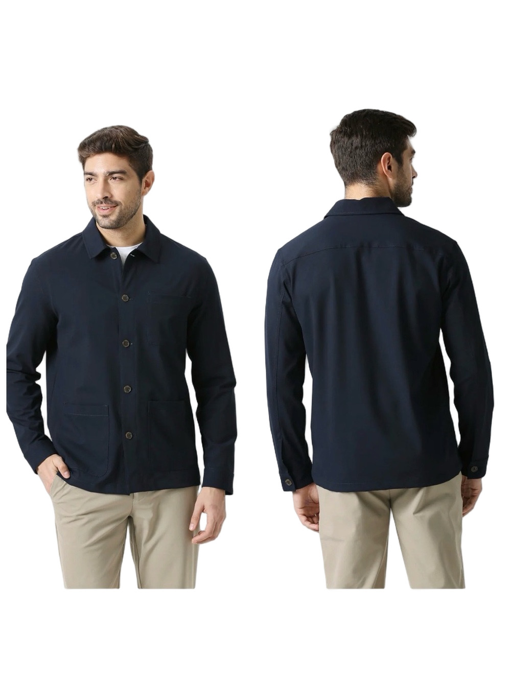 ⏰ONE MILE Dark Navy Button-Up Workwear Jacket size M NEW